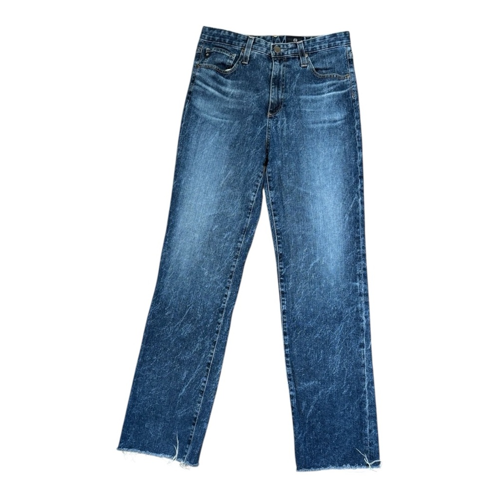 AG Adriano Goldsmith Size 29R Alexxis High Rise Vintage Raw Hem Straight Leg